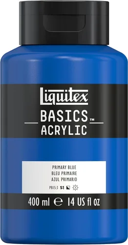 Miniatura 57 de Liquitex BASICS Pintura Acrílica, Botella de 400ml (13.5 oz), Blanco Titanio Titanio Blanco