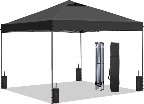 Miniatura 22 de GDY 10x10FT Pop-Up Canopy Tent — with 4-Side Walls & Vented Top, Portable Outdoor Event Tent for Garden, Poolside, Parks, Parties,Camping, White.