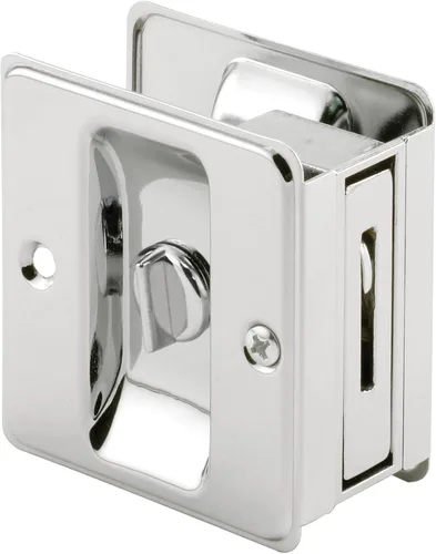 Miniatura 3 de Cerradura de privacidad para puerta de bolsillo Prime-Line N 6774 con tirador - Reemplaza cerraduras de puerta de bolsillo viejas o dañadas rápida