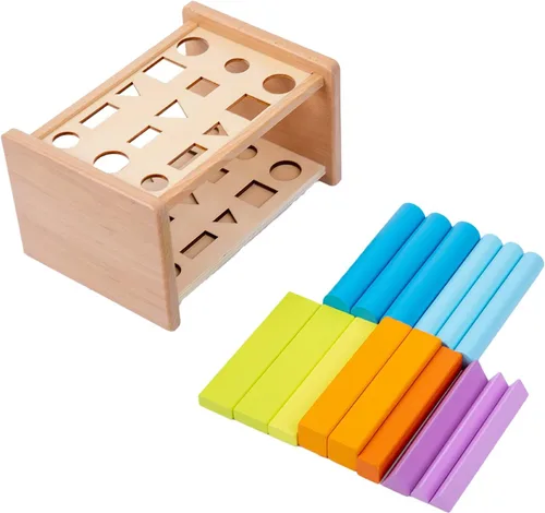 Miniatura 8 de Juguetes Montessori a juego de formas – Juguetes de clasificación de formas de madera para niños de 1 a 3 años – Juguete educativo para preescolares