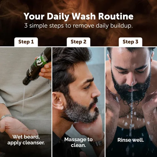 Miniatura 5 de Detroit Grooming Co. Beard Wash - Champú de limpieza profunda para hombres para barbas y bigotes, aloe vera y aceites esenciales para refrescar