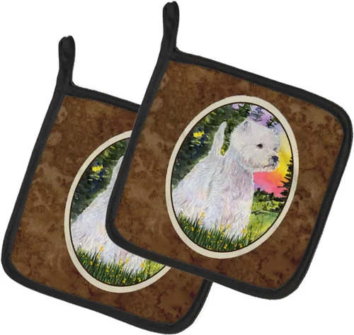 Miniatura 152 de Caroline's Treasures SS8617PTHD - Juego de soportes para ollas de cocina resistentes al calor, almohadillas calientes para horno para cocinar, Husky