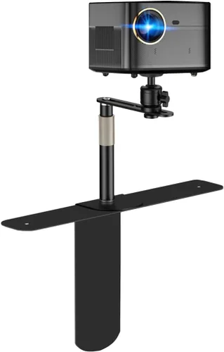 Miniatura 7 de Soporte de aluminio para proyector, base de montaje para proyector de escritorio, ángulo de cabeza esférica, soporte de mesa ajustable de 360 grados