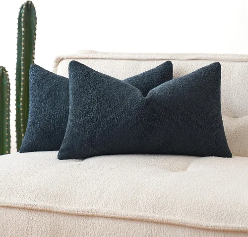 Miniatura 26 de MIULEE - Juego de 2 fundas de almohada decorativas con textura de bucle, de 50 x 50 cm, para sofá y cama, almohadas de invierno neutras, fundas