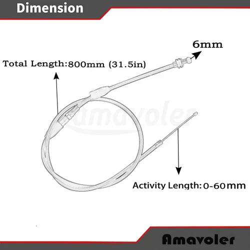 Miniatura 2 de Cable del acelerador de 31.5 pulgadas con ajuste, accesorio de repuesto perfecto para Taotao SunL Coolster 50cc 70cc 90cc 110cc 125cc Chinese Kids