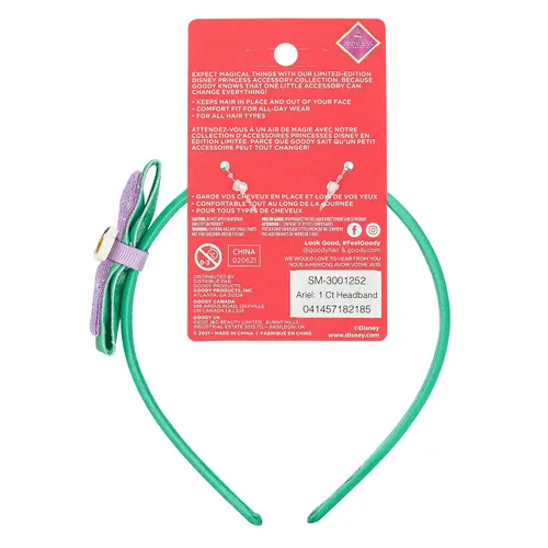 Miniatura 7 de Goody Ouchless - Diadema para todo tipo de cabello, princesa Disney, Ariel, ajuste cómodo para todo el día, hermoso diseño para un
