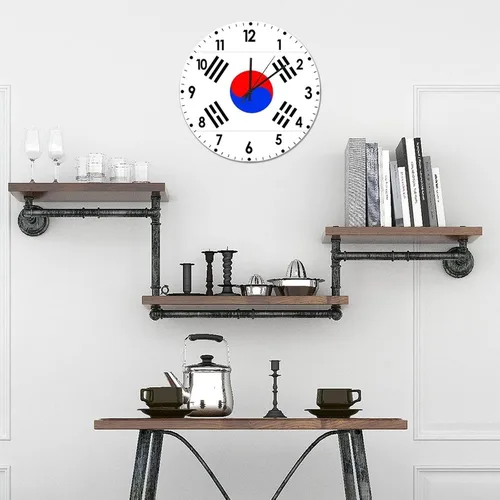 Miniatura 698 de Cheyan Reloj de pared con bandera de Canadá de 12 pulgadas, silencioso, sin tictac, de PVC, funciona con pilas, reloj redondo decorativo, regalo