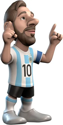 Miniatura 3 de MINIX COLLECTIBLE FIGURINES - Lionel Messi, figura oficial de Argentina, deportiva coleccionable de 4.7 in, regalo único de fútbol para todas