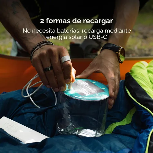 Miniatura 4 de BioLite Luci Original – Linterna solar inflable para acampar, transparente