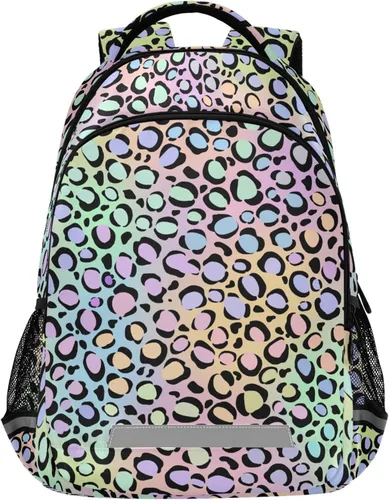 Miniatura 13 de MNSRUU Mochila escolar con correa para el pecho, mochila para laptop Galaxy Planets, mochila de senderismo de viaje para niños y niñas, Animal 031