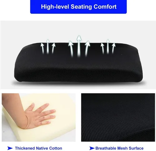 Miniatura 4 de Silla de oficina ergonómica de soporte lumbar, silla de computadora de malla, silla giratoria con respaldo medio con reposabrazos, silla de trabajo