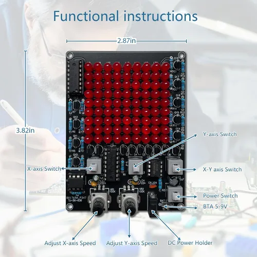 Miniatura 6 de EI - Luces de persecución electrónicas con luces LED, kits de práctica de soldadura, kits de bricolaje electrónicos, kits de soldadura