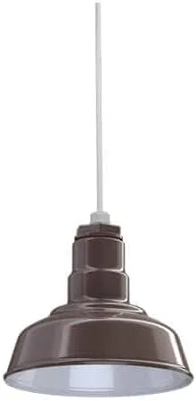 Miniatura 62 de Steel Lighting Co. Inglewood - Lámpara de granero Lámpara montada en el techo Cúpula redonda de 8 pulgadas vástago inclinado de 12 pulgadas