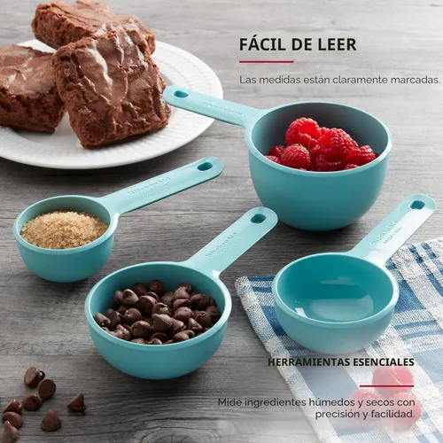 Miniatura 7 de KitchenAid Vasos medidores, juego de 4, Aqua Sky