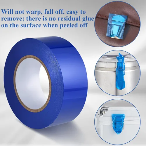 Miniatura 5 de Frienda 2 rollos de cinta transparente extraíble para arañazos, cinta azul para ventana, superficie azul, suministros de ventana autoadhesiva