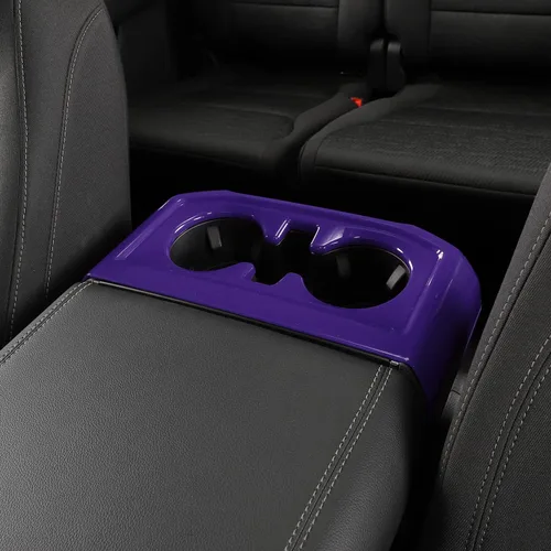 Miniatura 7 de Voodonala Soporte para taza de agua para asiento trasero, accesorios de decoración interior para Ford F150 2021 (2 unidades/juego, morado)
