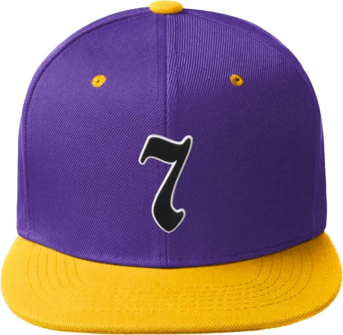Miniatura 1103 de Daxton Gorra clásica con visera de billete plano con letras del alfabeto inglés antiguo de la A a la Z