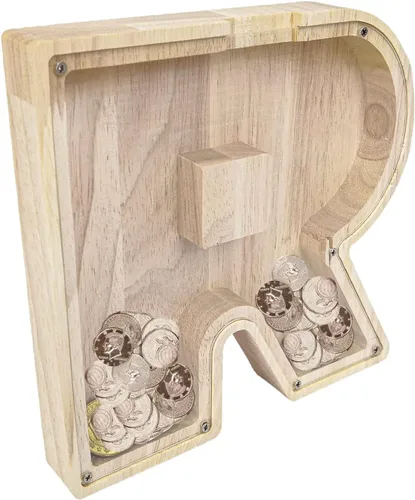 Miniatura 19 de FixtureDisplays® Alcancía de madera para gatos, alcancía de ahorro para niños, bonita moneda de recuerdo para niños y niñas, es un regalo único
