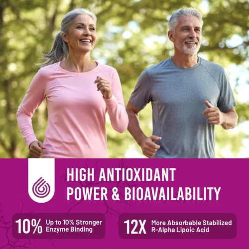 Miniatura 5 de NERVE RENEW Apoyo nervioso avanzado: 300 mg de ácido R-alfa lipoico estabilizado, complejo de vitamina B, benfotiamina, hierbas para un apoyo