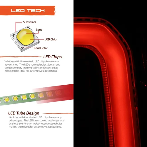 Miniatura 5 de AKKON - Compatible con GMC Sierra 19-24 1500/2500 2019-2024 [LED completo] Luz trasera sin lámpara de firma estilo OE lado izquierdo del conductor
