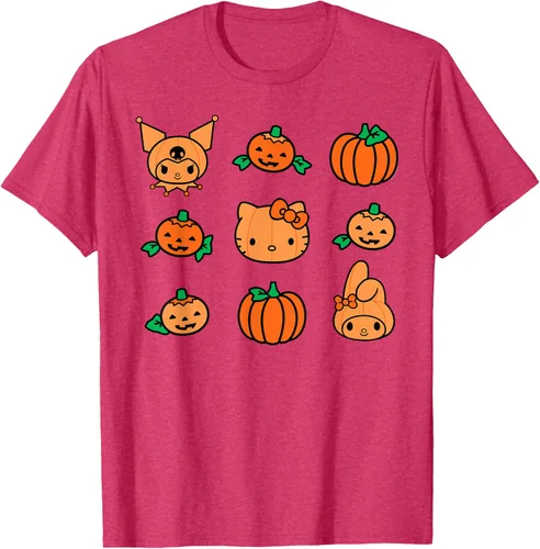 Miniatura 19 de Camiseta de Halloween Hello Kitty My Melody Kuromi Pumpkins