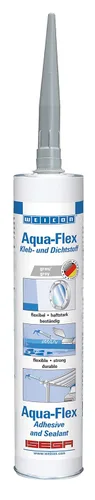 Miniatura 6 de WEICON Aqua-Flex Sellador impermeable y adhesivo para uso bajo el agua Cartucho de 10.5 onzas Bonds superficies húmedas Flexible y pintable