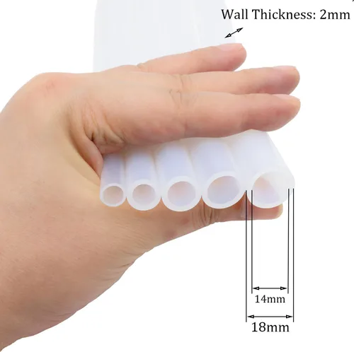 Miniatura 2 de Tubo de Silicona 3/32"(2mm) DI x 5/32"(4mm) DE Transparente Flexible Tubo de Goma de Silicona Agua Aire Manguera Tubo Transparente
