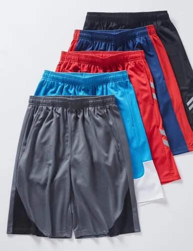 Miniatura 21 de Liberty Imports Paquete de 5 pantalones cortos de baloncesto atléticos de secado rápido para hombre, entrepierna de 9 pulgadas con bolsillos, ropa