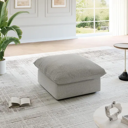 Miniatura 32 de Cloud - Sofá modular modular con relleno de plumón, sofá biplaza con respaldo alto y otomana, moderno sofá modular con funda extraíble, gris oscuro