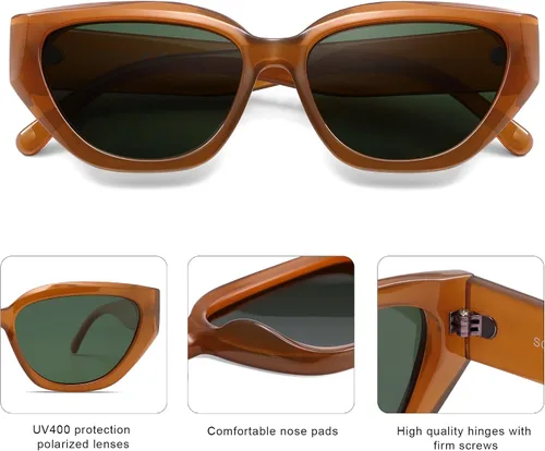 Miniatura 12 de SOJOS Gafas de sol polarizadas de ojo de gato lindo de moda para mujer Cateye SJ2237