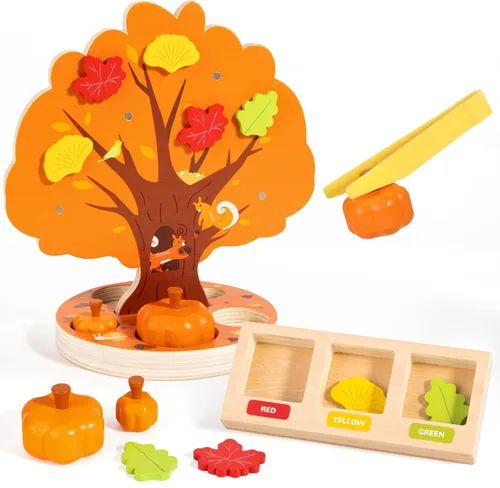 Miniatura 8 de Woodtoe Juguetes de habilidad motora fina para niños pequeños, juguetes sensoriales de madera Montessori para niños pequeños de 3, 4, 5, 6 años