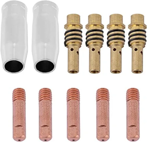 11 unids boquillas puntas titulares MIG soldador consumible accesorio apto para pistola de antorcha 15AK