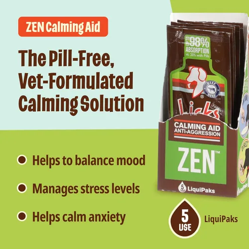 Miniatura 3 de Licks Pill Free Zen Dog Calming - Suplementos calmantes para comportamiento agresivo y nerviosismo - Golosinas calmantes para perros para aliviar