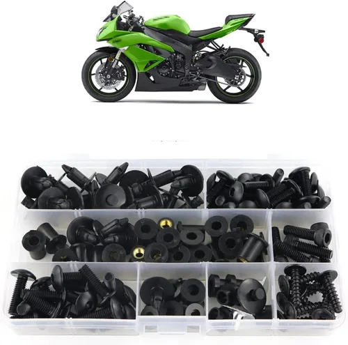 Xitomer Juego completo de pernos de carenado de motocicleta, apto para 2009 2010 2011 2012 NINJA ZX-6R 2009 2010 2011 2012 ZX6R, kits de montaje