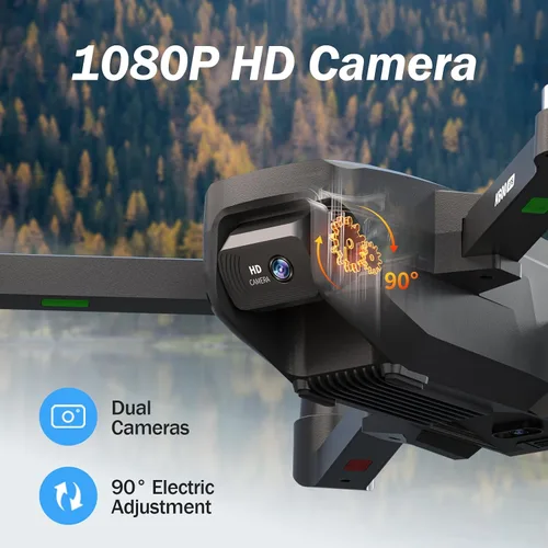 Miniatura 3 de Drones sin escobillas K600GPS con cámara EIS para adultos principiantes y niños, dron con pantalla de 4.5 pulgadas en el controlador, FPV Drone