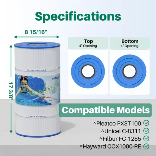 Miniatura 2 de TOREAD Filtro de piscina que reemplaza a Hayward X-Stream CC1000, CCX1000-RE, Pleatco PXST100, Ultral-B6, Unicel C-8311, Filbur FC-1285