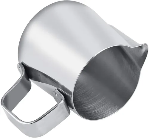 Miniatura 2 de Jarra de espuma de leche de acero inoxidable, jarra de vapor para café, capuchino, latte, taza de espuma para máquinas (6.8 fl oz)