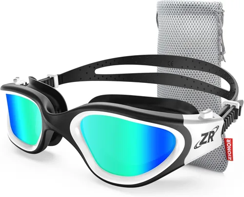 ZIONOR G1 - Gafas de natación polarizadas unisex para mujeres adultas, antiniebla, 100% anti UV, gafas de buceo A0 (polarizado + espejo dorado)