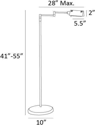 Miniatura 5 de Lite Source LÁMPARA DE Piso LED, Bronce Oscuro, Tipo LED SMD 10W LS-960LED/DBRZ