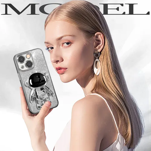 Miniatura 170 de Buleens Funda para iPhone 11 Pro Max Astronauta, Fundas Transparentes para iPhone 11 ProMax con Papel con Purpurina y Soporte de Astronauta, Mujeres