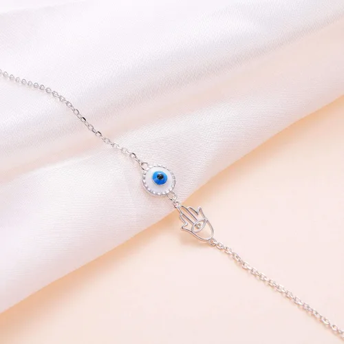 Miniatura 4 de DAOCHONG Tobillera para mujer de plata de ley S925 ajustable con cadena de pie y tobilleras