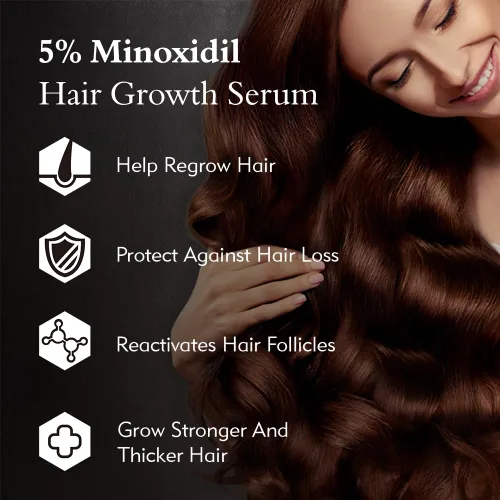 Miniatura 6 de Ruahouine Tratamiento para el crecimiento del cabello para más grueso, 5% de minoxidil biotina aceite de suero para el crecimiento del cabello