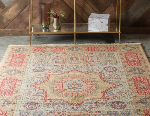 Miniatura 6 de Unique Loom Palace Collection - Alfombra bohemia tradicional, medallón, vintage (2 pies x 3 pies, rectangular, azul claro/bronceado)