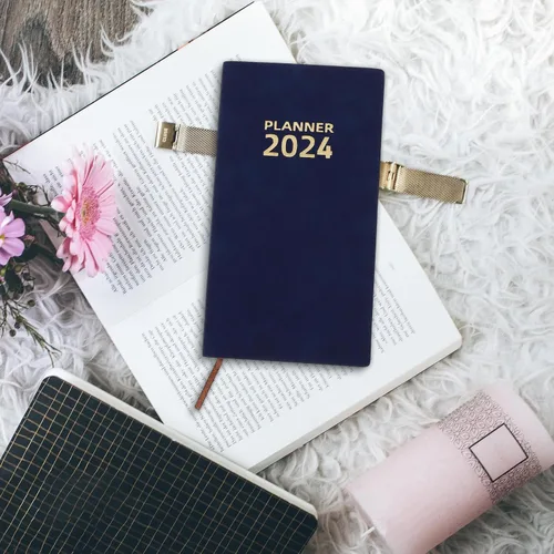 Miniatura 3 de Agenda 2024, agenda diaria, agenda diaria, bloc de notas, cuaderno con divisores, agenda anual, libreta portátil, línea divisoria, papel delicado