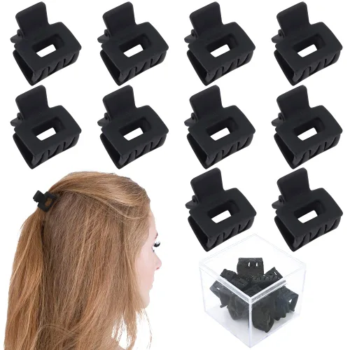 Ahoney 10 pinzas pequeñas para el cabello para mujeres y niñas, clips de mandíbula mate de 1 pulgada para cabello fino, grueso y mediano, pasadores
