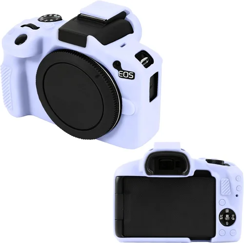 Miniatura 14 de Leayjeen Funda protectora de silicona compatible con cámara Canon EOSR50, carcasa protectora de silicona suave para cámara R50, con cubierta