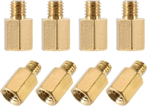 Miniatura 6 de uxcell M3x4mm+0.118 in macho-hembra latón hexagonal PCB placa base separador separador para FPV Drone Quadcopter, computadora y placa de circuito