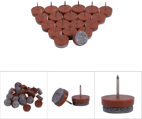 Miniatura 9 de Almohadillas redondas de fieltro resistentes para muebles, protectores de piso de madera dura para silla, mesa, escritorio, armario, sofá, sofá