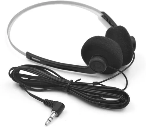 Miniatura 2 de Suzuki - Auriculares retro sobre la oreja, estéreo de alta fidelidad, color negro, diseño ligero con cable, auriculares de los años 80 y 90 con cable