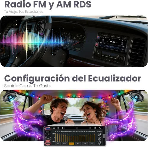 Miniatura 6 de Radio DIN individual estéreo para automóvil con Apple CarPlay y Android Auto, radio de coche con pantalla táctil InCell de 6.5 pulgadas con cámara